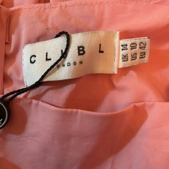 Club L London pink ruffle sleeve babydoll maternity mini dress - Picture 9 of 9